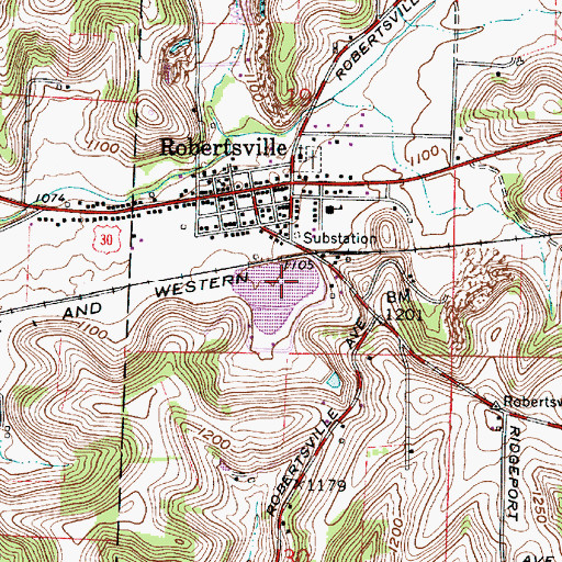 Topographic Map of Maple Leaf Lake, OH