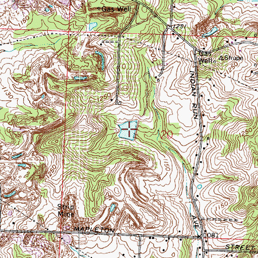 Topographic Map of Varian Lake, OH