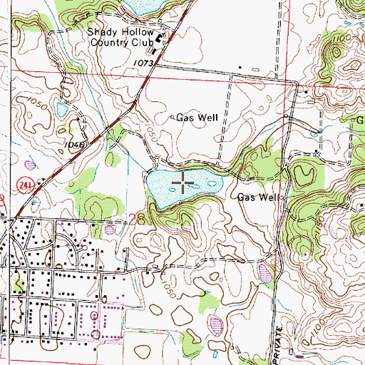 Topographic Map of Timken Lake, OH