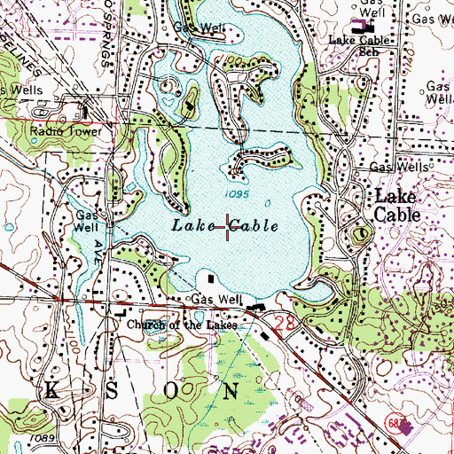 Topographic Map of Lake Cable, OH