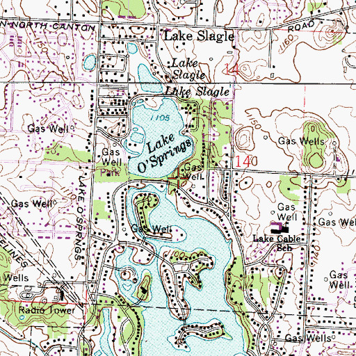 Topographic Map of Lake O'Springs Dam, OH