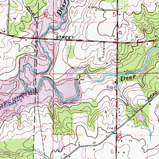 Topographic Map of Dale Walborn Reservoir Dam, OH