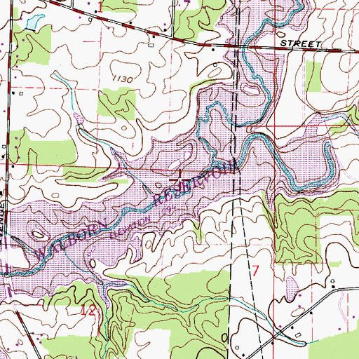 Topographic Map of Dale Walborn Reservoir, OH