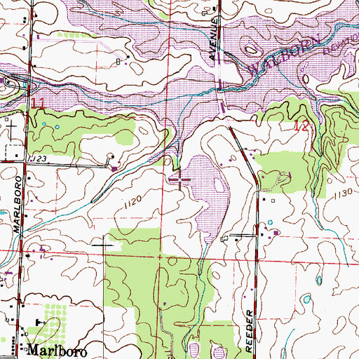 Topographic Map of France Lake Dam, OH
