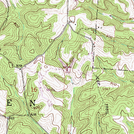Topographic Map of Central Ohio Council BSA Pond, OH