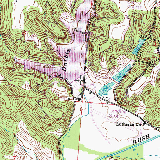 Topographic Map of Lake of Four Seasons Dam, OH