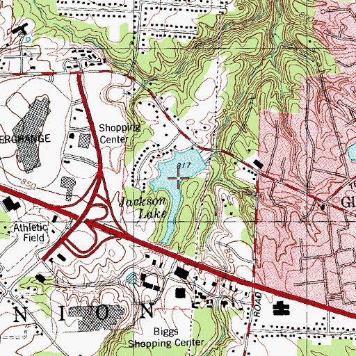 Topographic Map of Jackson Lake, OH