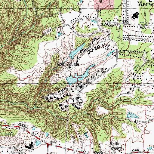 Topographic Map of Royal Oaks Course Pond Number Two, OH