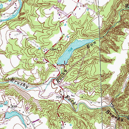 Topographic Map of Heritage Lake Dam, OH