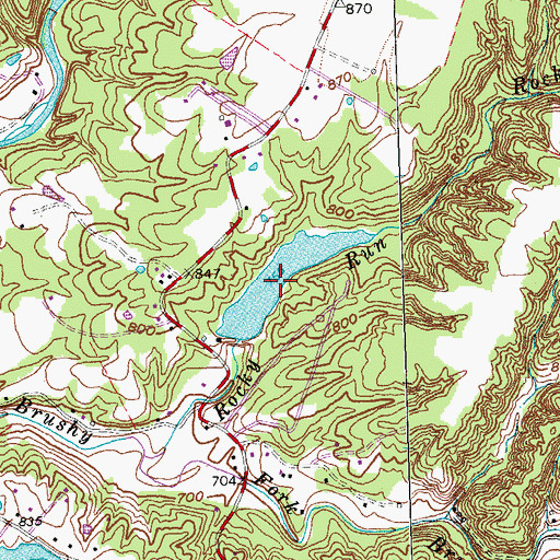 Topographic Map of Heritage Lake, OH