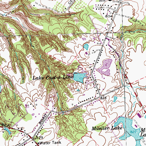 Topographic Map of Lake Cast-A-Line Dam, OH