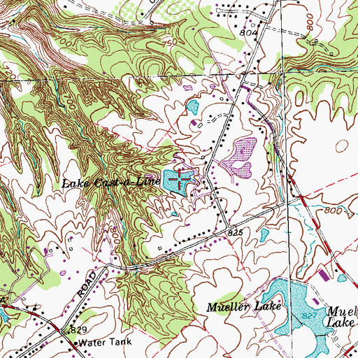 Topographic Map of Lake Cast-A-Line, OH