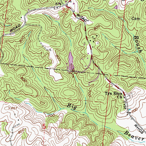 Topographic Map of Camp Francis Asbury Pond Dam, OH