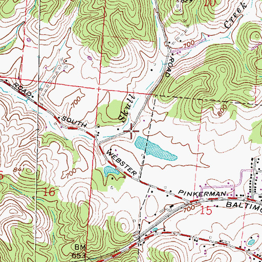 Topographic Map of South Webster Reservoir Dam, OH