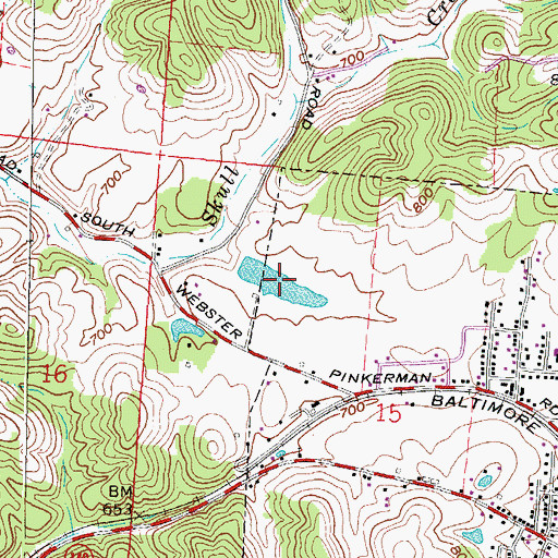 Topographic Map of South Webster Reservoir, OH