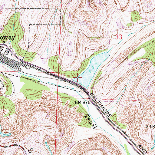 Topographic Map of B & O Railroad Pond Dam, OH