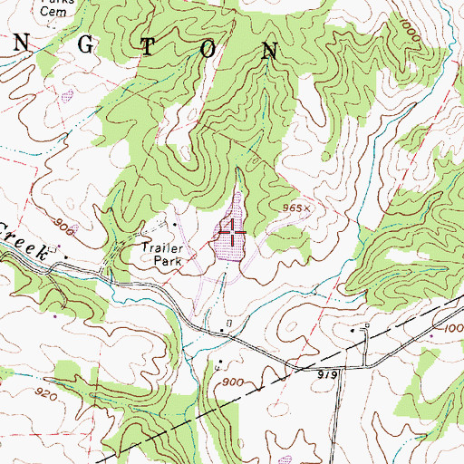 Topographic Map of Lake of the Woods, OH