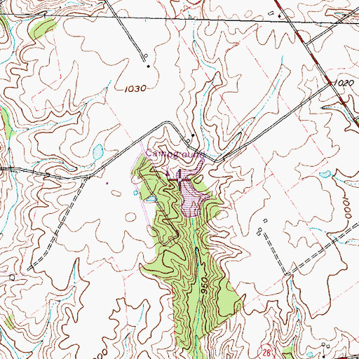 Topographic Map of Armco Pond Dam, OH