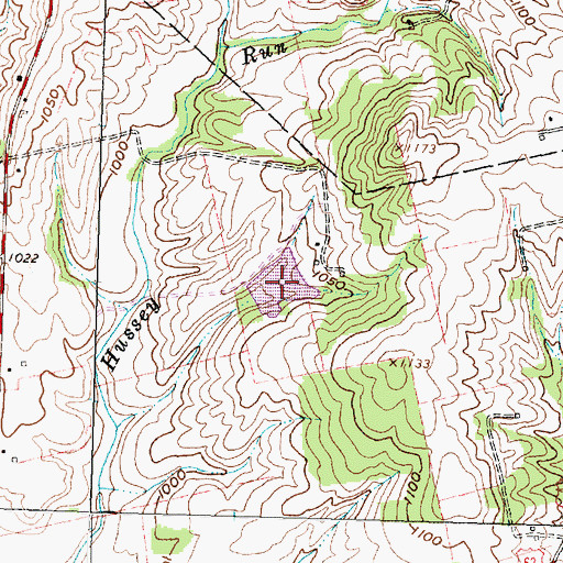 Topographic Map of Kornvolt Farms Pond, OH