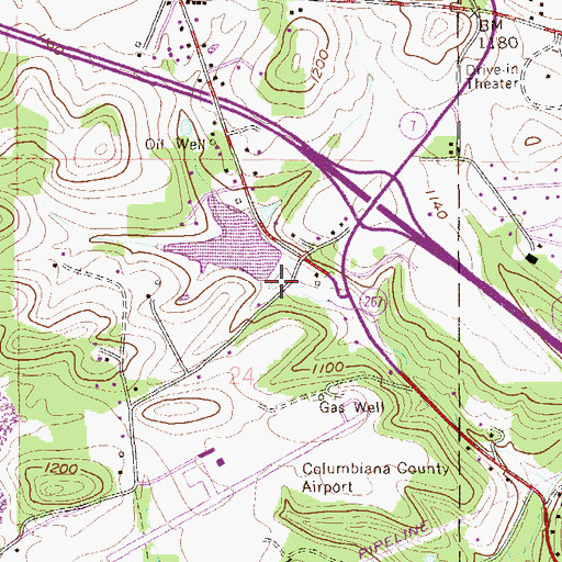 Topographic Map of Bibbees Little Rock Lake, OH