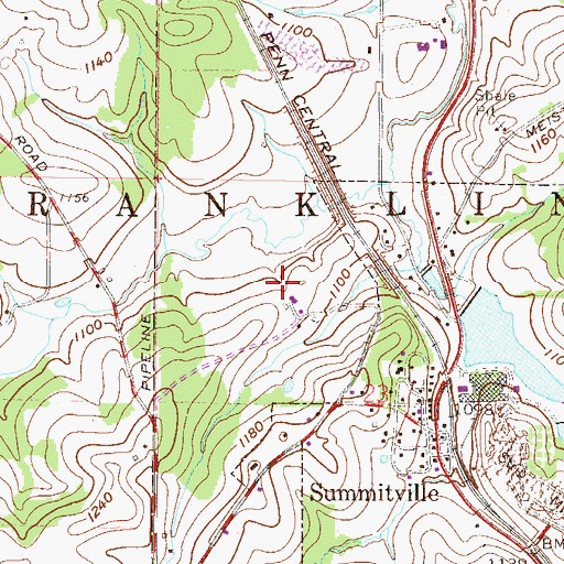 Topographic Map of Summitville Clay Products Lake, OH