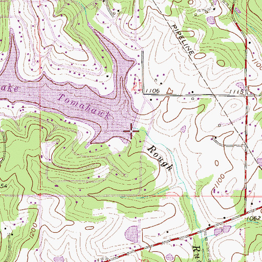 Topographic Map of Caldwell Spring Lake Dam, OH