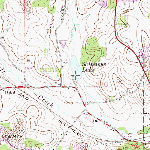 Topographic Map of Mints Pine Acres Lake Dam, OH