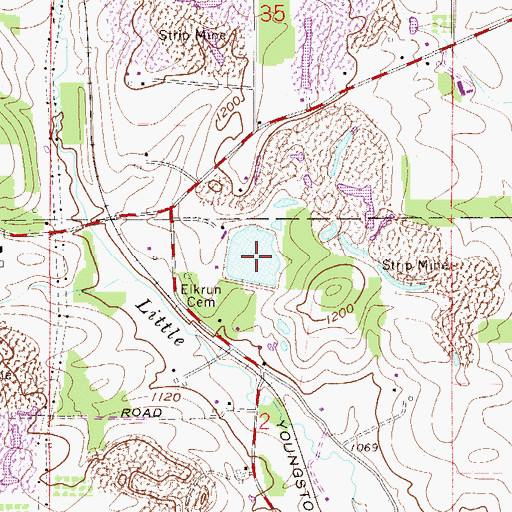 Topographic Map of Peterson Pond, OH