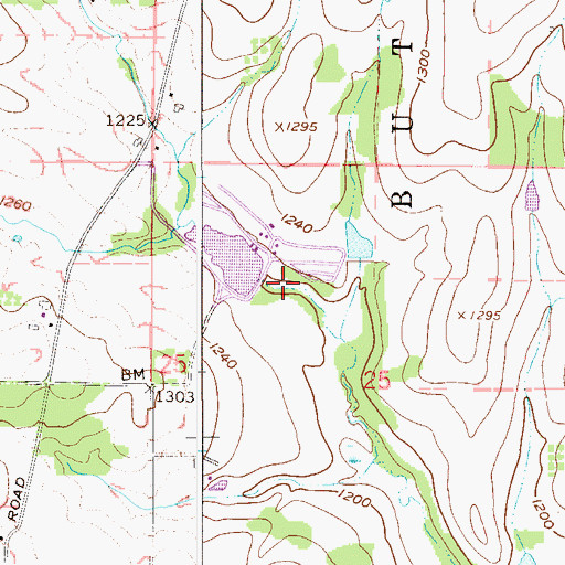 Topographic Map of Spring Valley Park Lake Dam, OH