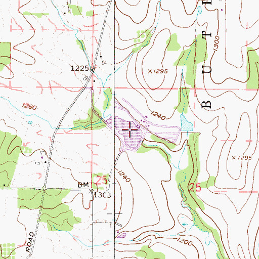 Topographic Map of Spring Valley Park Lake, OH