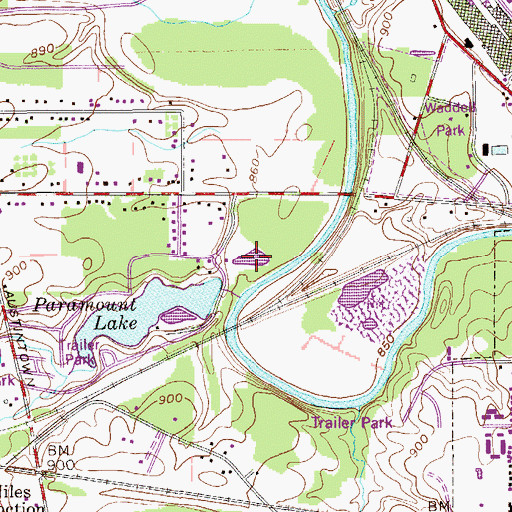 Topographic Map of Westwood Lake, OH