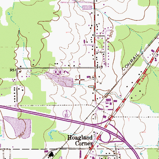 Topographic Map of Yount Pond Dam, OH