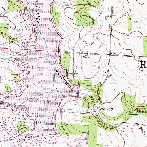 Topographic Map of Apple Valley Lake Dam, OH