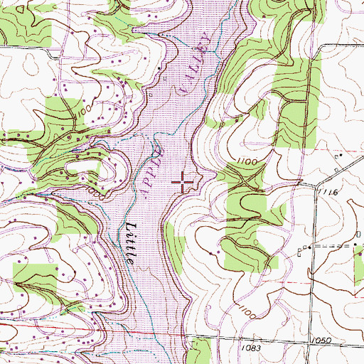 Topographic Map of Apple Valley Lake, OH