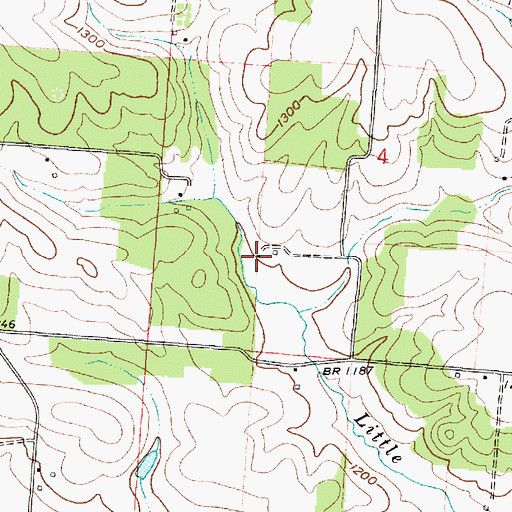 Topographic Map of Edward Smith Lake Dam, OH