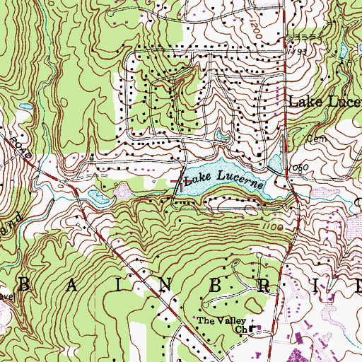 Topographic Map of Lake Lucerne Dam, OH