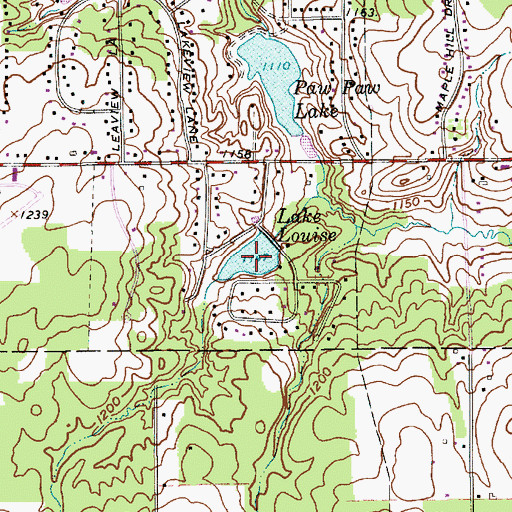 Topographic Map of Lake Louise, OH
