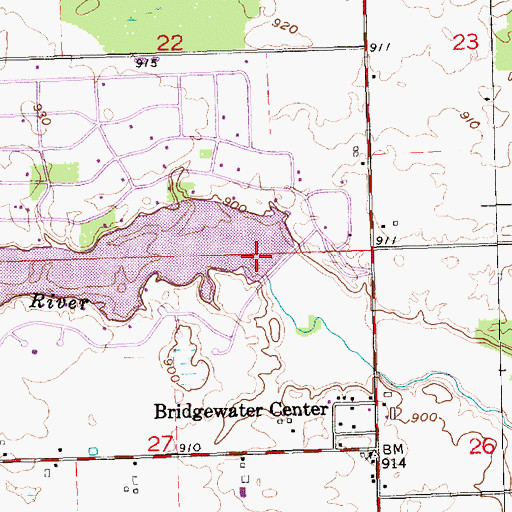 Topographic Map of Lake Seneca Dam, OH