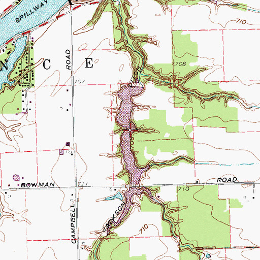 Topographic Map of Kohart Lake, OH