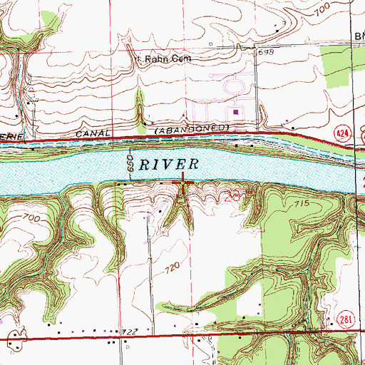 Topographic Map of Stevens Pond Dam, OH
