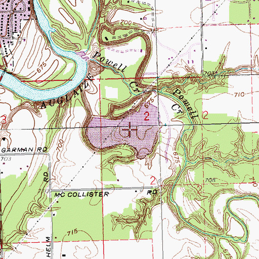 Topographic Map of Camp Lakota Boy Scout Lake, OH