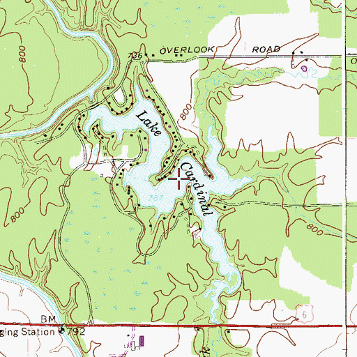 Topographic Map of Lake Cardinal, OH
