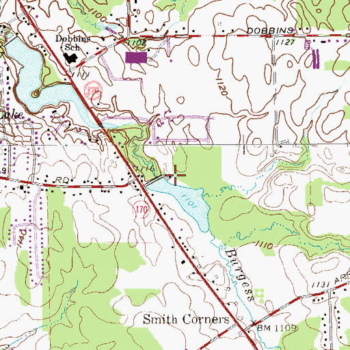 Topographic Map of Collier Lake Dam, OH