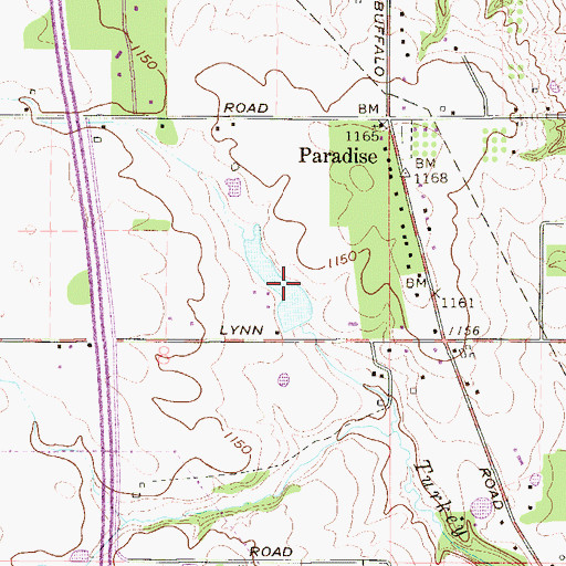Topographic Map of Lake Placid, OH