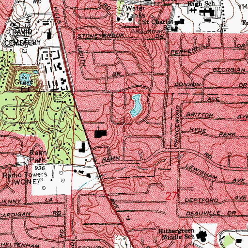 Topographic Map of Lake Marinole Dam, OH