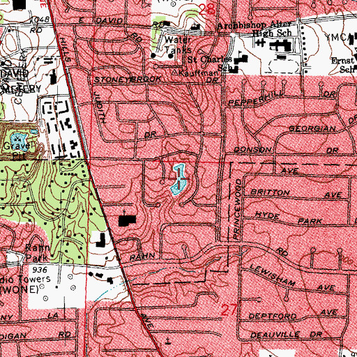 Topographic Map of Lake Marinole, OH