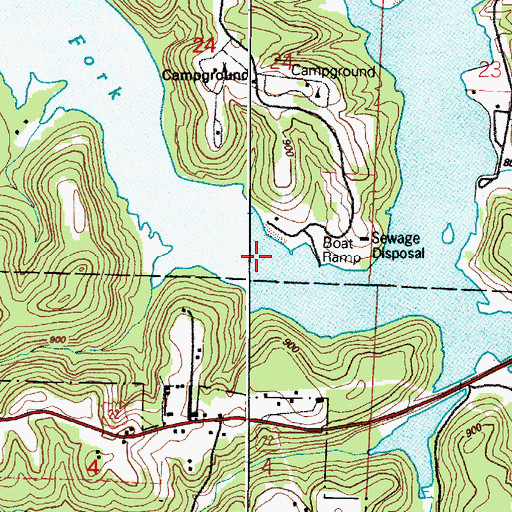 Topographic Map of Salt Fork Reservoir, OH