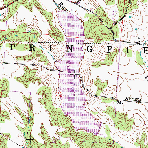 Topographic Map of Ross Lake, OH