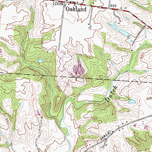 Topographic Map of Baptist Foundation Lake Dam, OH