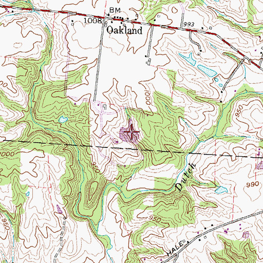 Topographic Map of Baptist Foundation Lake, OH